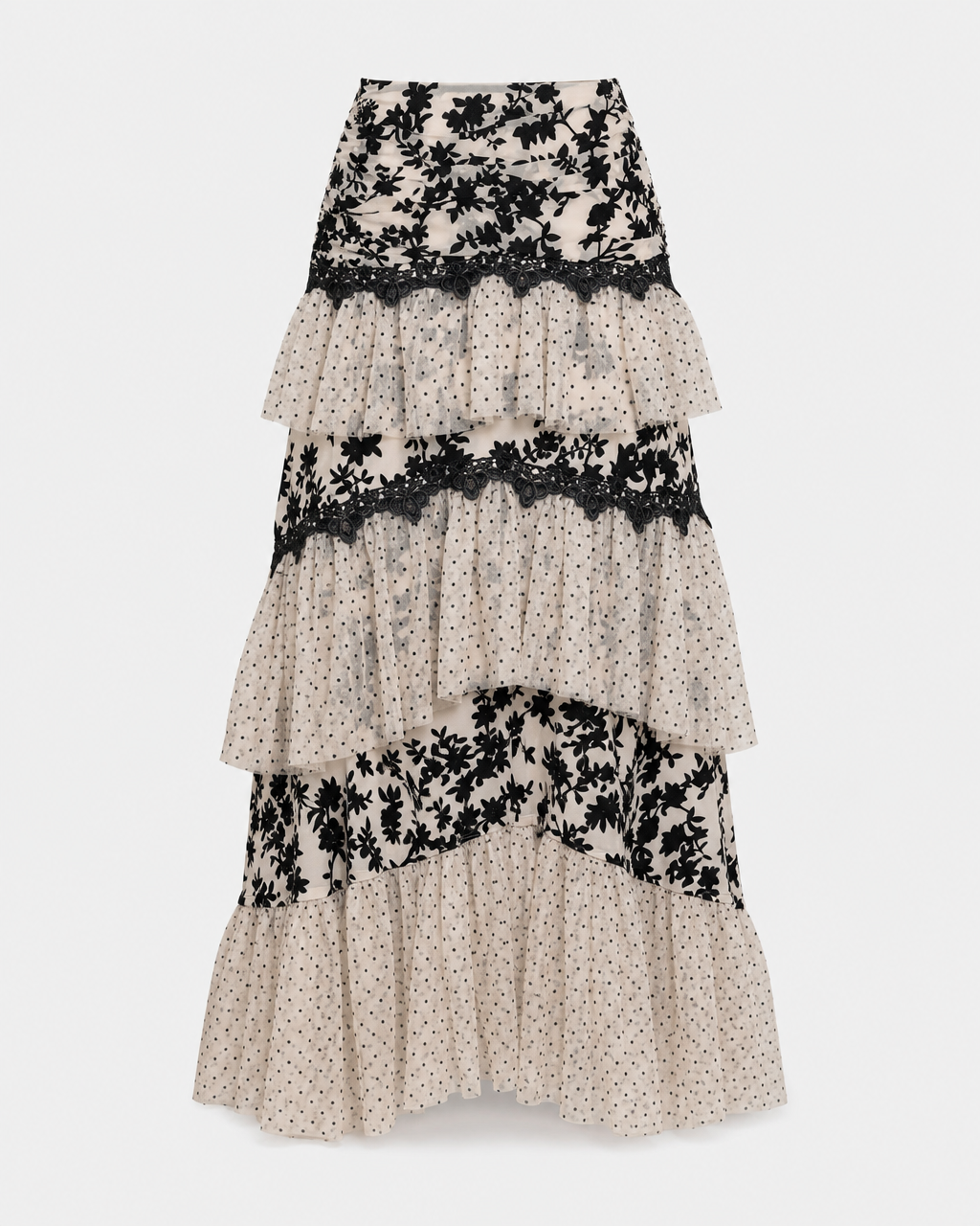 Flora Skirt Black Toile