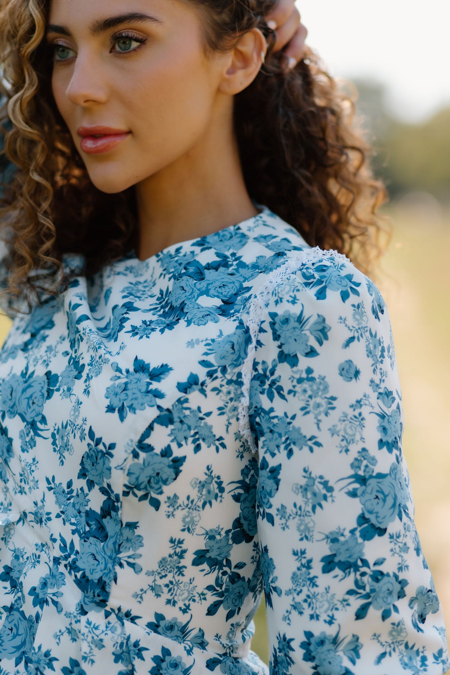 Empire Blue Floral Dress