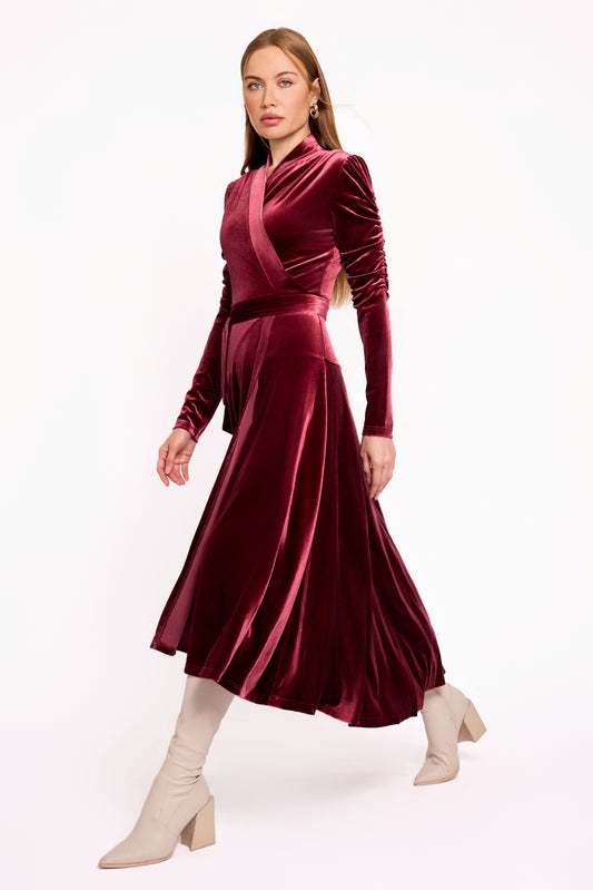 The Vivienne Wrap – Wine Velour