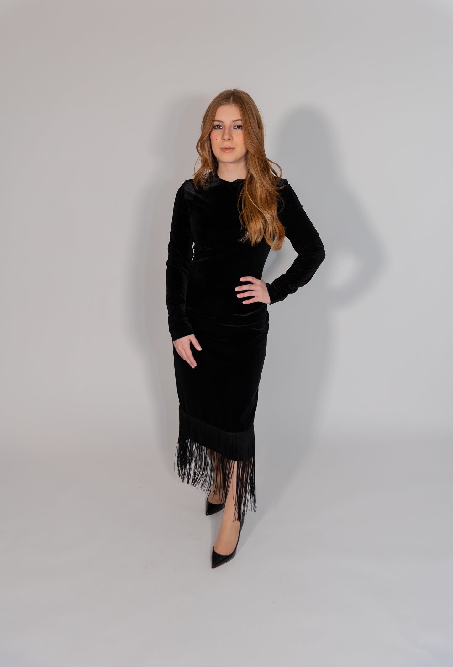 Fringe Dress Black