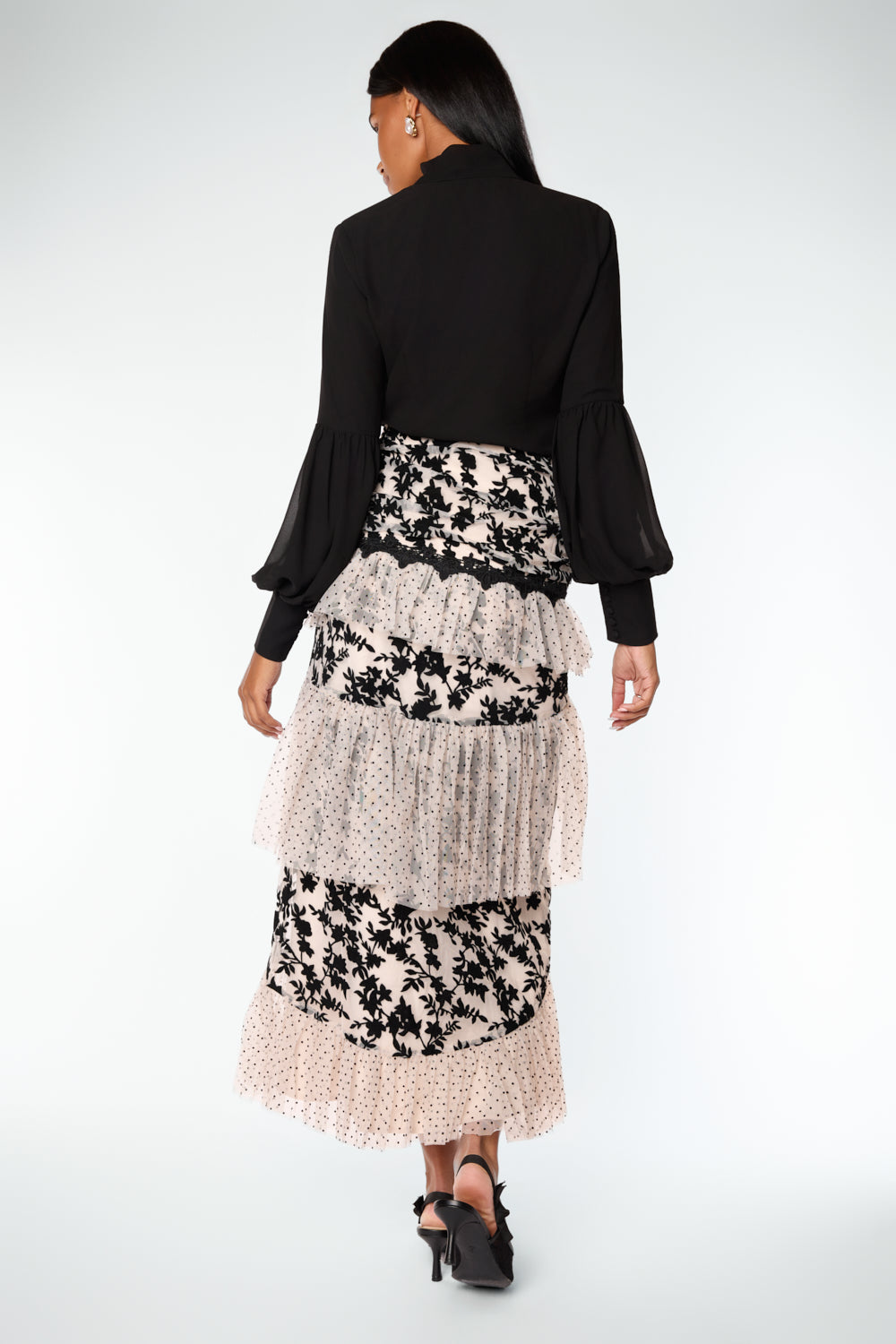 Flora Skirt Black Toile
